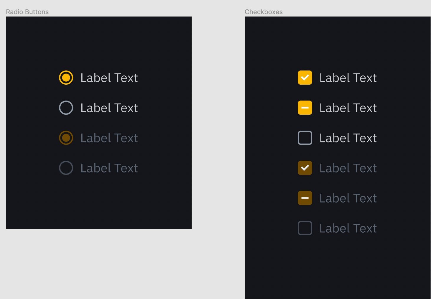 One component library, light and dark