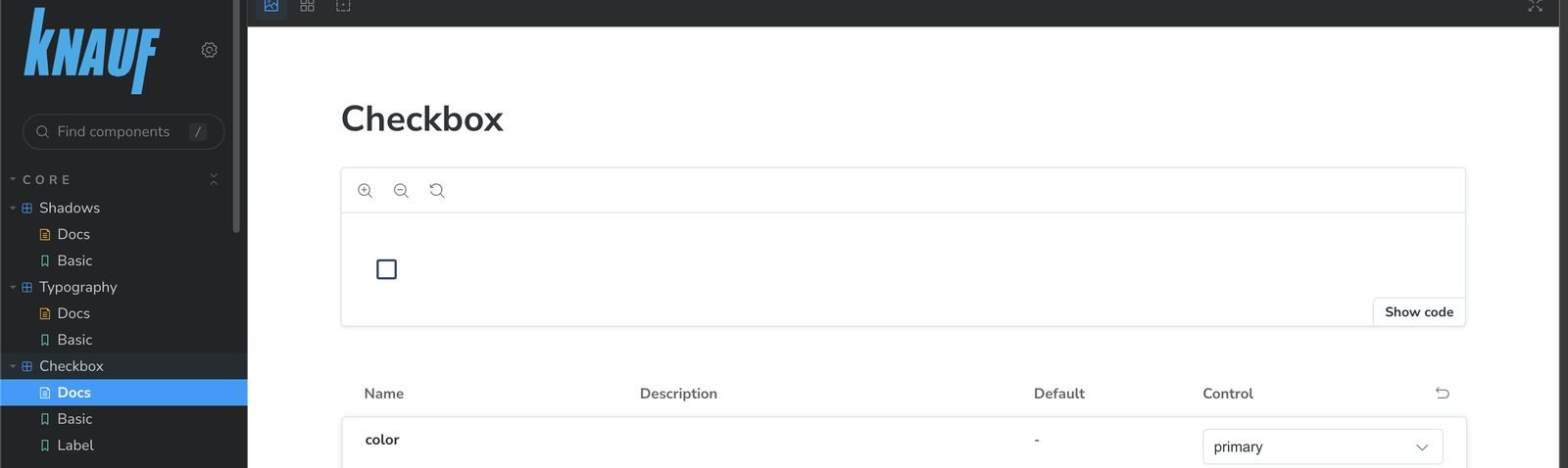 A Storybook that matches the Figma file
